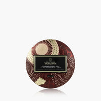 Voluspa Mini Tin Candle - Forbidden Fig-Hand In Pocket