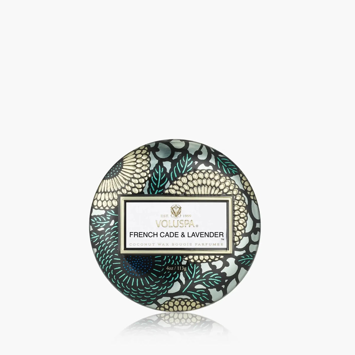 Voluspa Mini Tin Candle - French Cade Lavender-Hand In Pocket