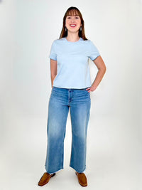 Michael Stars Jackie Raw Edge Tee - Splash-Hand In Pocket