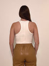 Michael Stars Cher Scoop Neck Tank - Chalk-Hand In Pocket