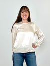 Michael Stars Lali Crew Neck Blouse - Chalk