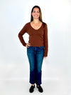 Michael Stars Lizzie LS Tee - Espresso-Hand In Pocket