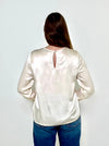 Michael Stars Lali Crew Neck Blouse - Chalk