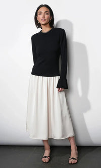 Greylin Jovie Twofer Sweater Midi Dress-Hand In Pocket