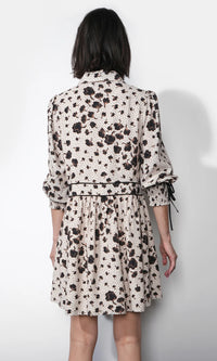 Greylin Elsa Button Down Mini Dress w/ Piping - Ivory