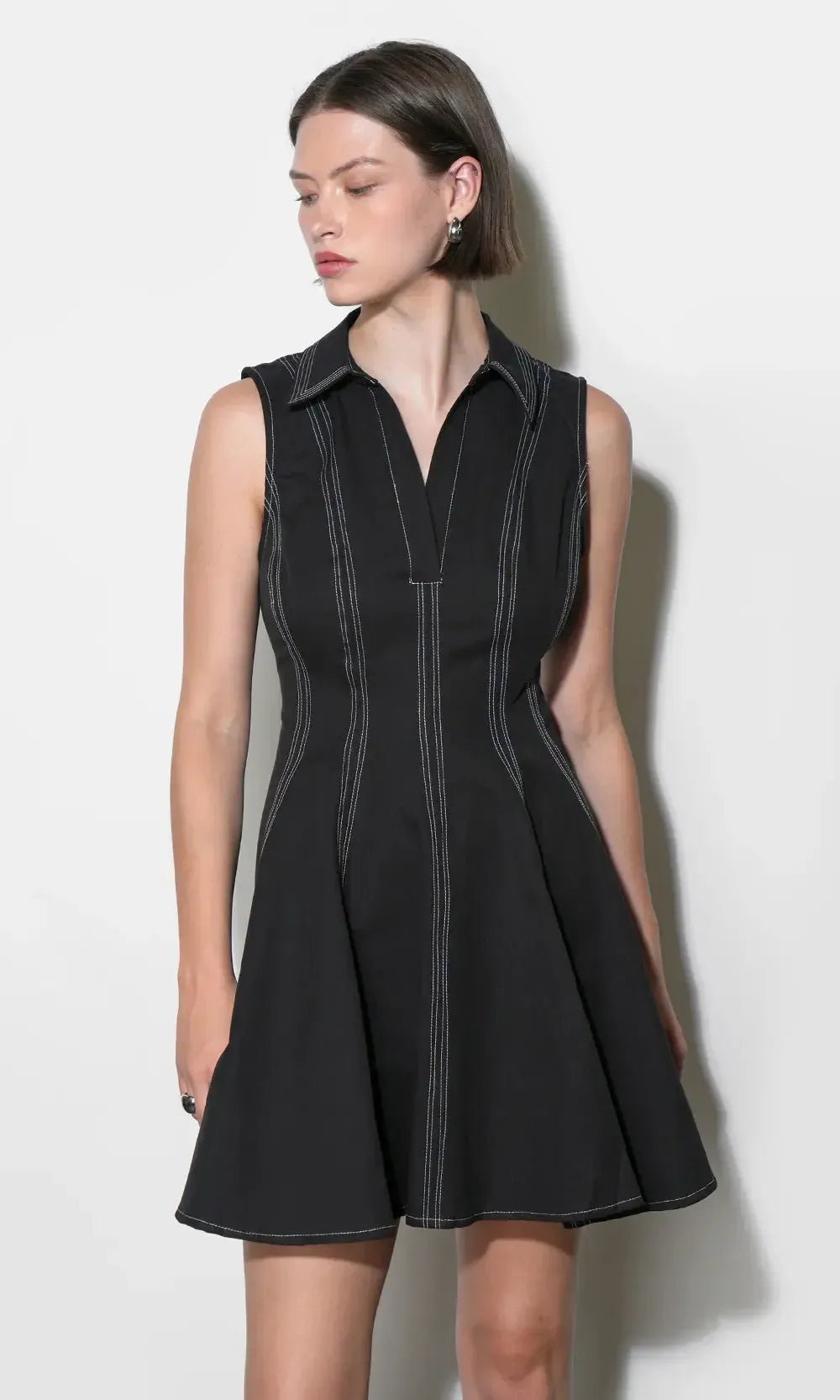 Greylin Sydney Flare Mini Dress - Black-Hand In Pocket