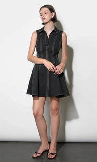 Greylin Sydney Flare Mini Dress - Black-Hand In Pocket
