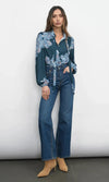 Greylin Cierra Tie Neck Blouse- Teal