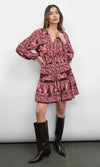 Greylin Ringo Smocked Mini Dress- Maroon