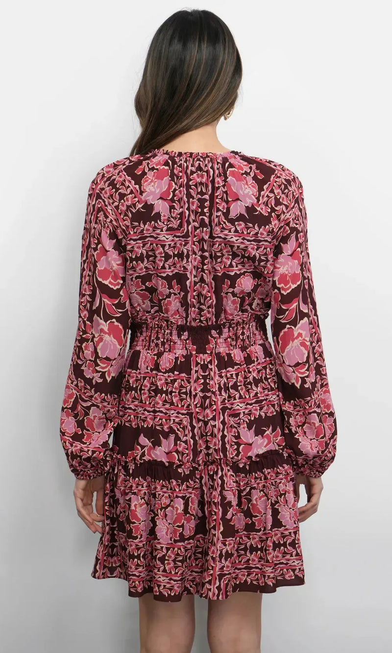 Greylin Ringo Smocked Mini Dress- Maroon