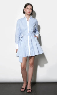 Greylin Faith Mini Shirtdress - Blue-Hand In Pocket