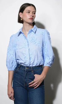 Greylin Eleanor Blouse - Blue-Hand In Pocket