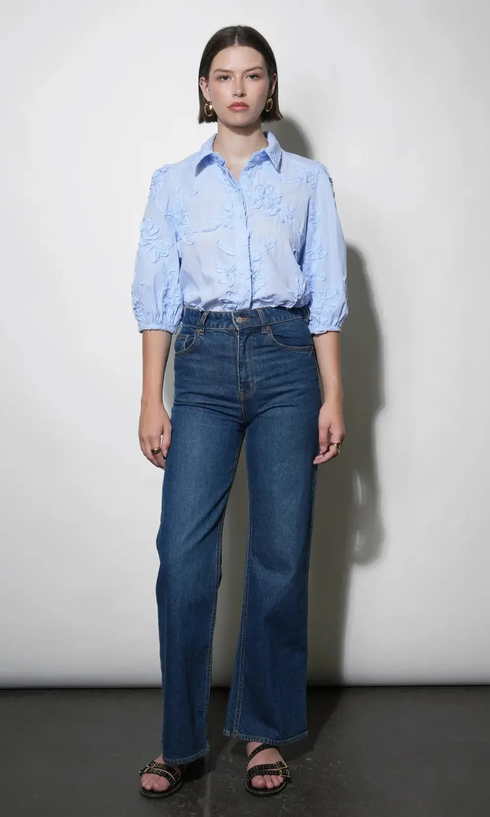 Greylin Eleanor Blouse - Blue-Hand In Pocket