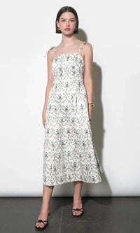 Greylin Sara Midi Dress - Cream-Hand In Pocket