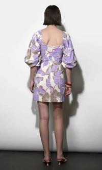 Greylin Emery Mini Dress - Cream/Lilac-Hand In Pocket