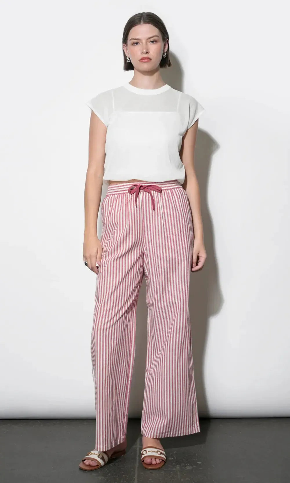 Greylin Natalia Sheer Top - White-Hand In Pocket