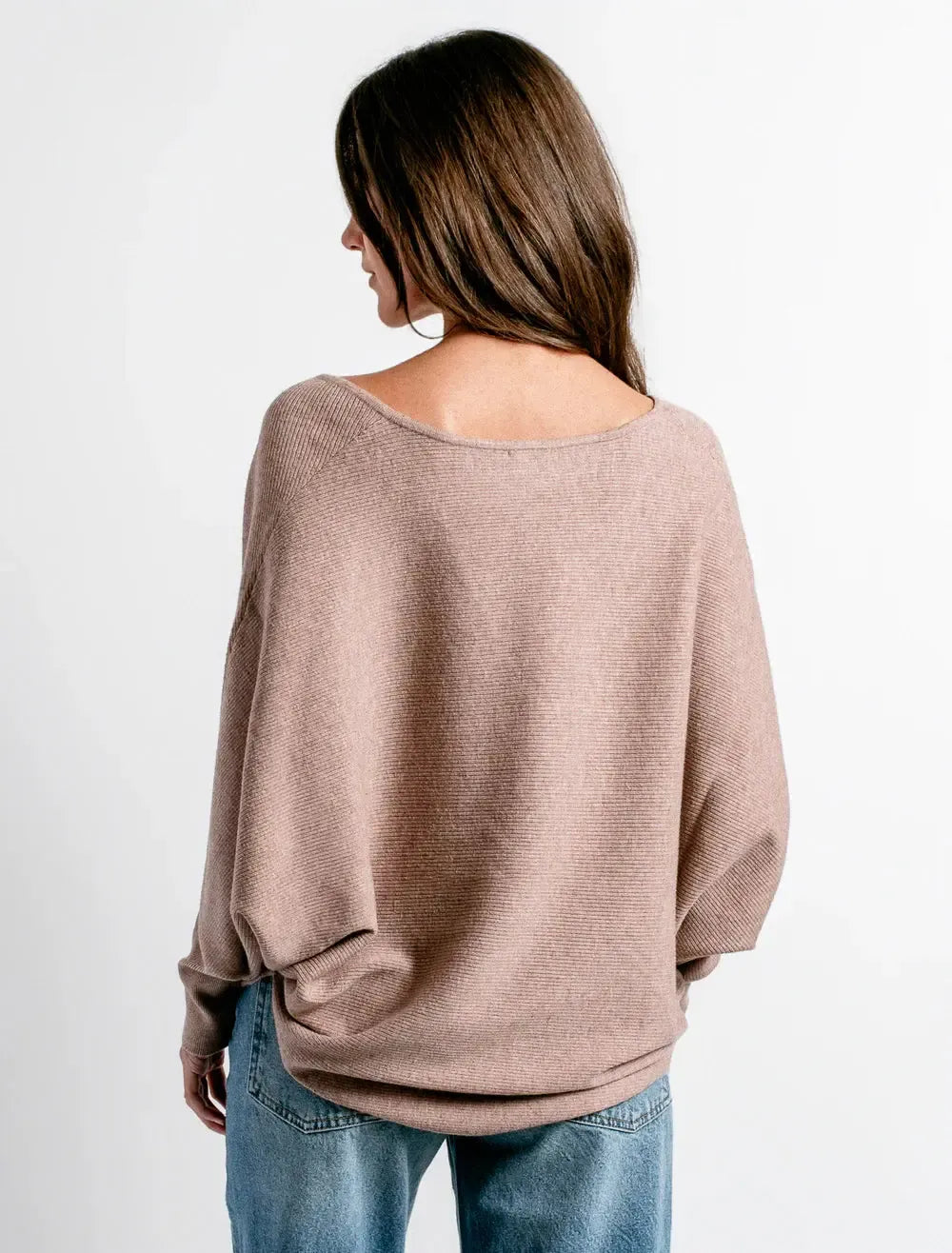 Kerisma RYU V-Neck Top - Mocha Mouse-Hand In Pocket