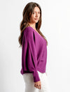 Kerisma RYU V-Neck Top - Purple Magic-Hand In Pocket