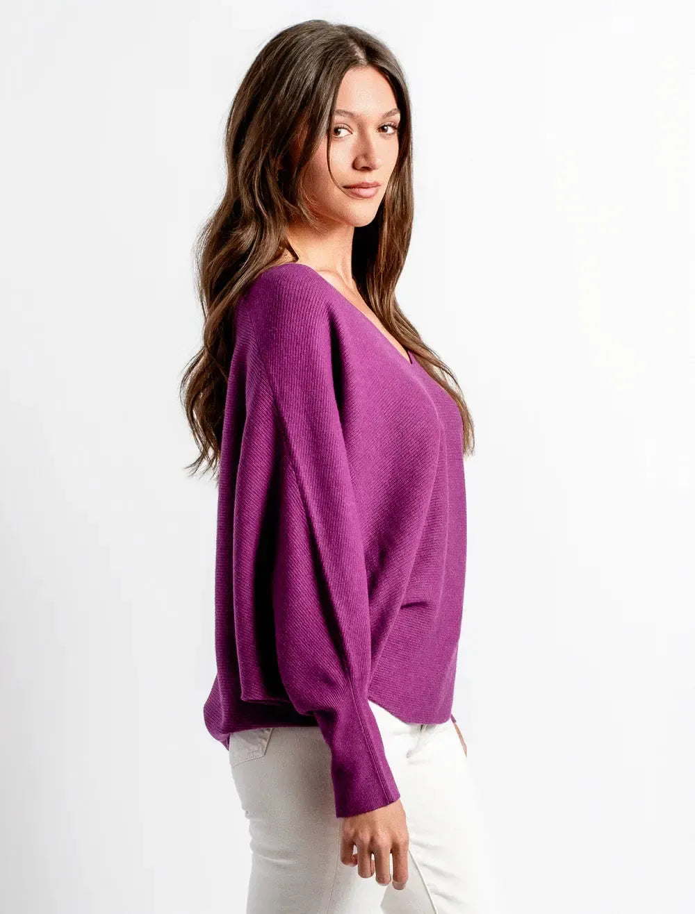 Kerisma RYU V-Neck Top - Purple Magic-Hand In Pocket