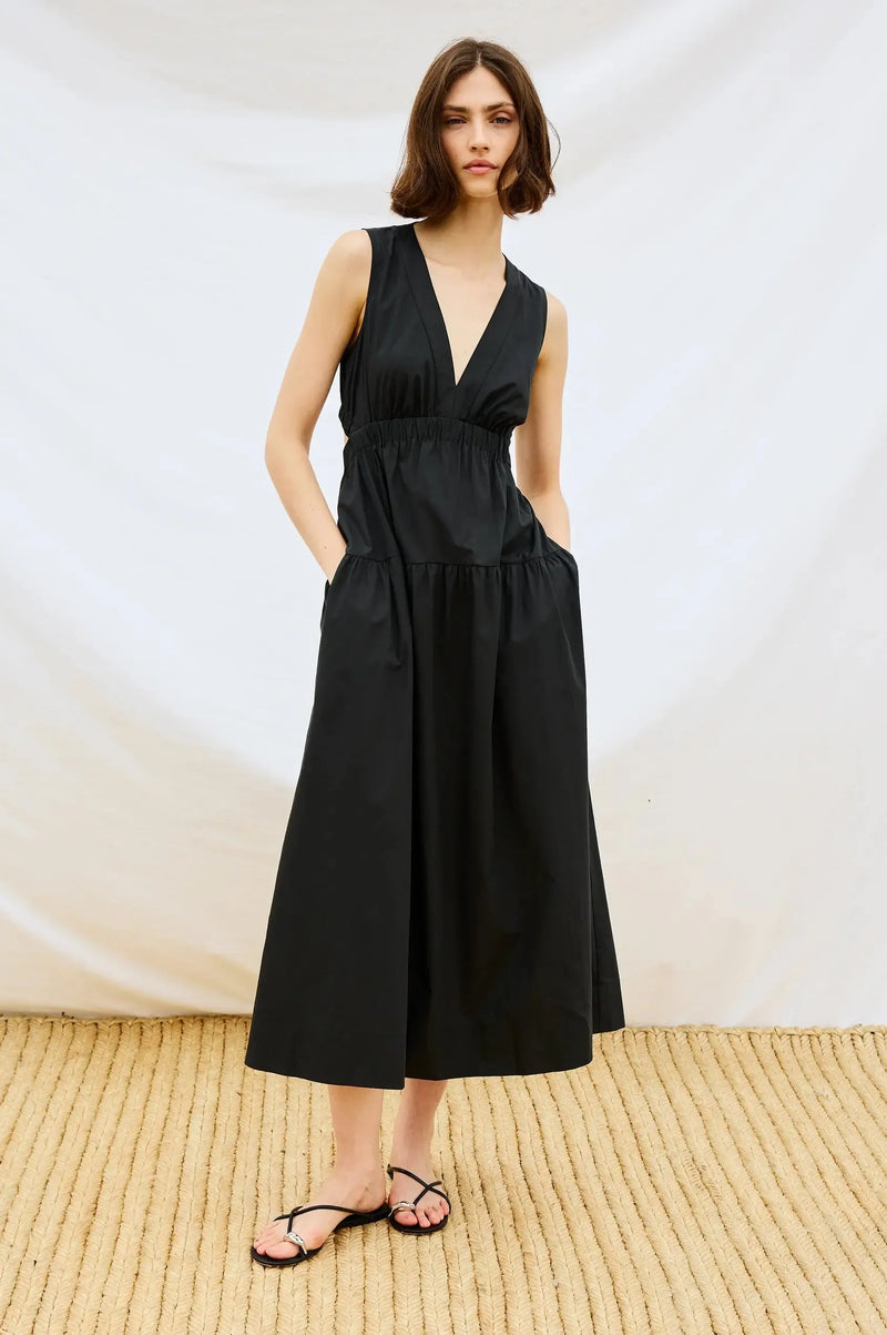 Rails Genevieve Maxi Dress- Black-Hand In Pocket