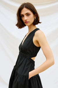 Rails Genevieve Maxi Dress- Black-Hand In Pocket