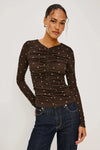 Rails Georgina Blouse- Cocoa Polka Dots-Hand In Pocket