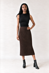 Michael Stars Shania Midi Skirt - Molasses
