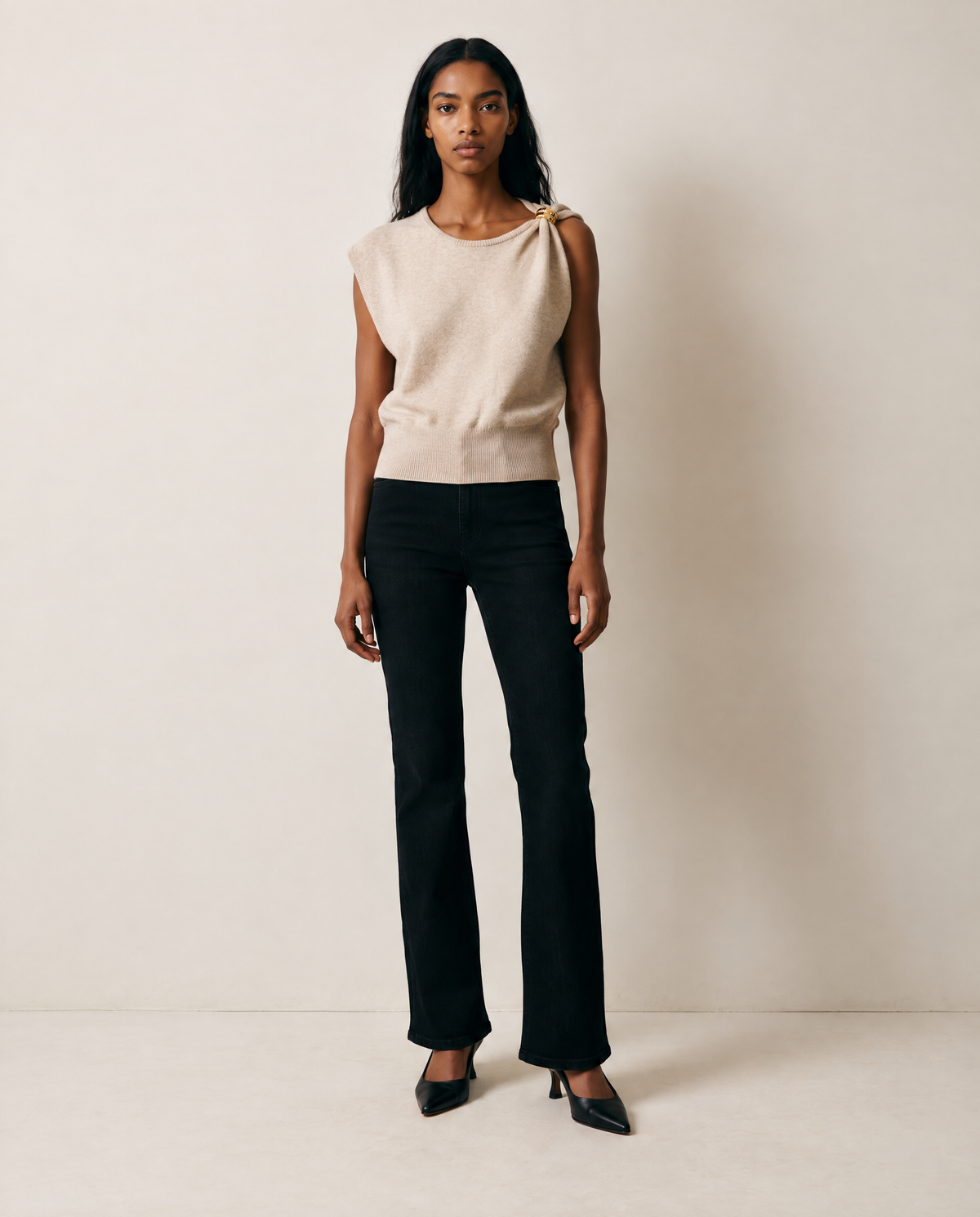THML Cosette Top - Oatmeal