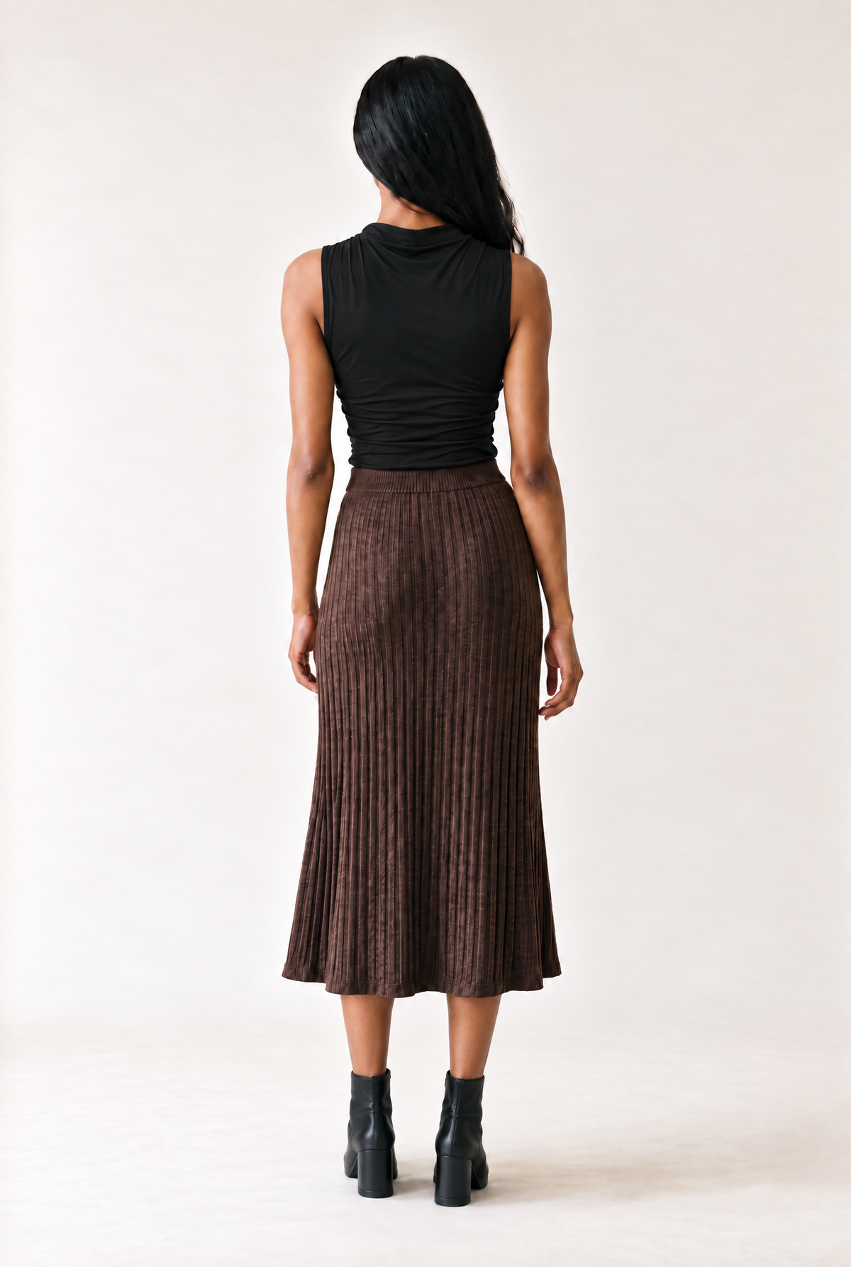 Michael Stars Shania Midi Skirt - Molasses-Hand In Pocket