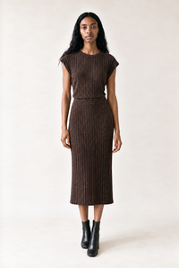 Michael Stars Shania Midi Skirt - Molasses