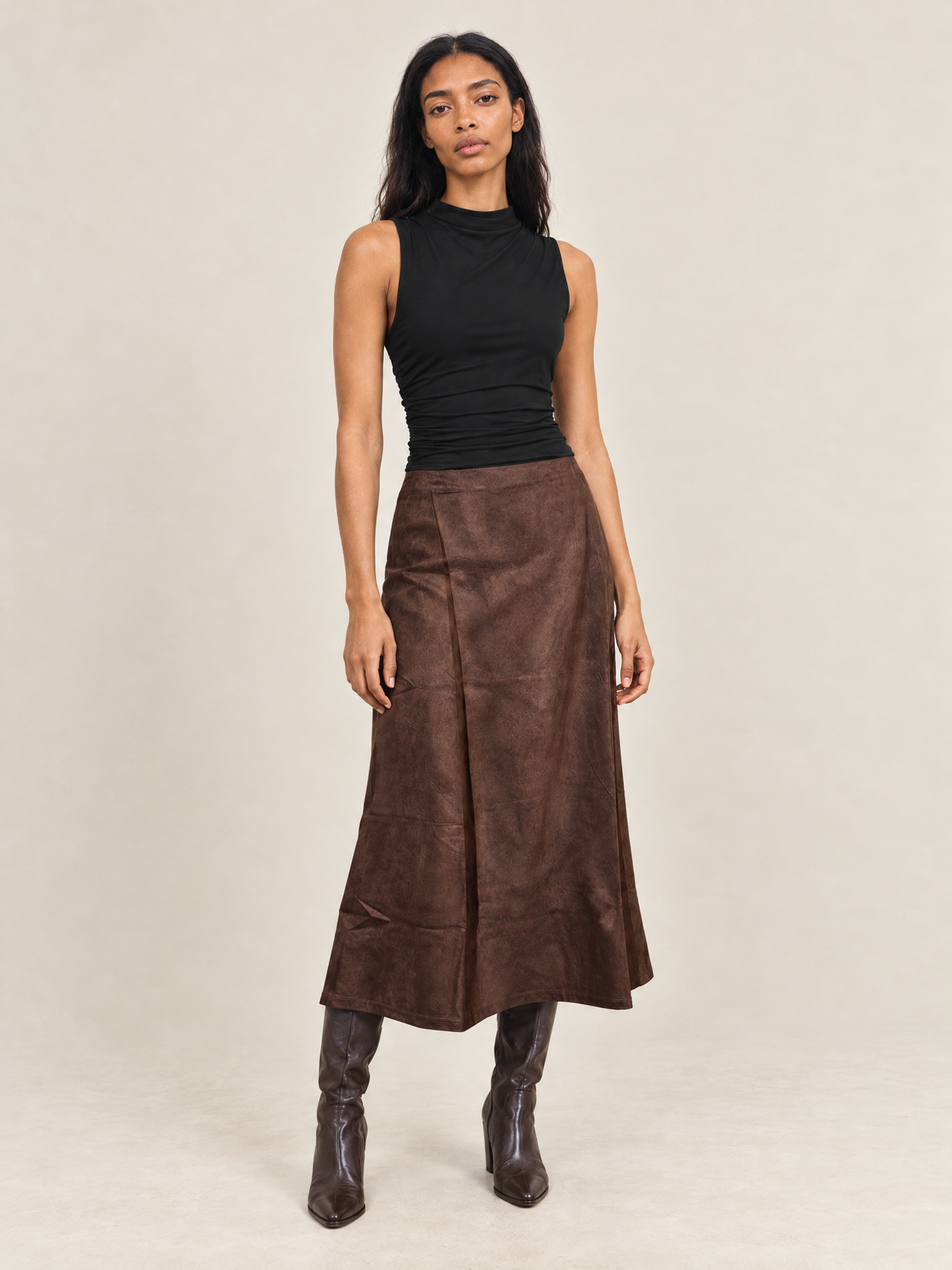 THML Yvette Skirt - Brown