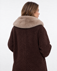 Rino & Pelle Zelda Super Fluffy Scarf - Dark Oat