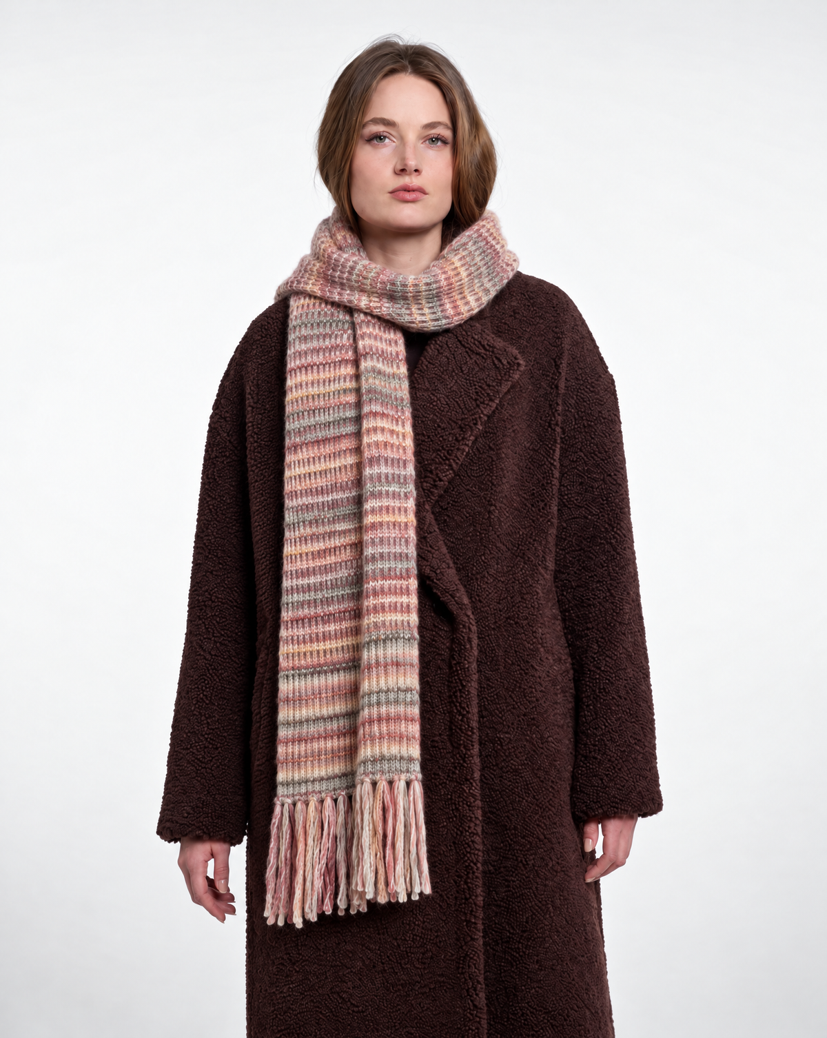 Rino & Pelle Orlando Fuzzy Knit Scarf - Multi