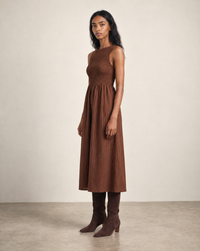 THML Madeline Dress - Brown-Hand In Pocket
