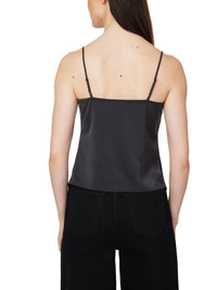 Habitual Satin Cowl Cami- Black
