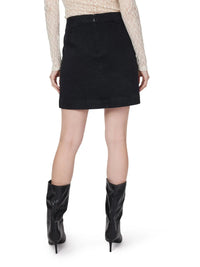 Habitual Studded Denim Skirt - Washed Black-Hand In Pocket