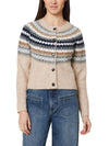 Habitual Fair Isle Cardigan-Brown-Hand In Pocket