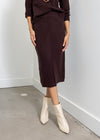 Astrid Kramer Knit Skirt- Chocolate ***FINAL SALE***-Hand In Pocket