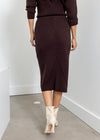 Astrid Kramer Knit Skirt- Chocolate ***FINAL SALE***-Hand In Pocket