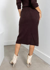 Astrid Kramer Knit Skirt- Chocolate ***FINAL SALE***-Hand In Pocket