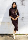 Astrid Kramer Knit Skirt- Chocolate ***FINAL SALE***-Hand In Pocket
