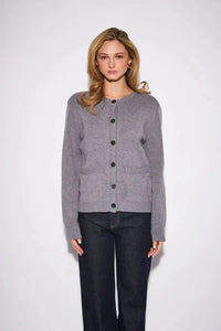 John & Jenn Iris Cardigan - Grey Owl-Hand In Pocket