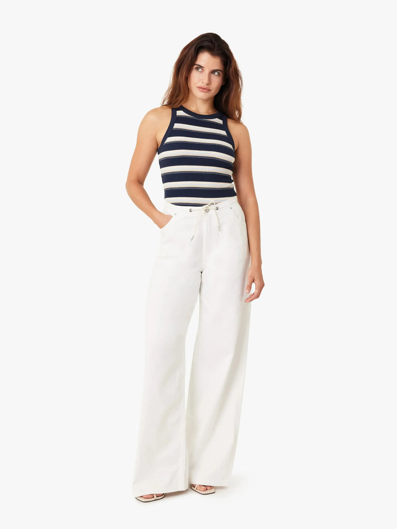 Habitual Lia Wide Leg Pant - White-Hand In Pocket