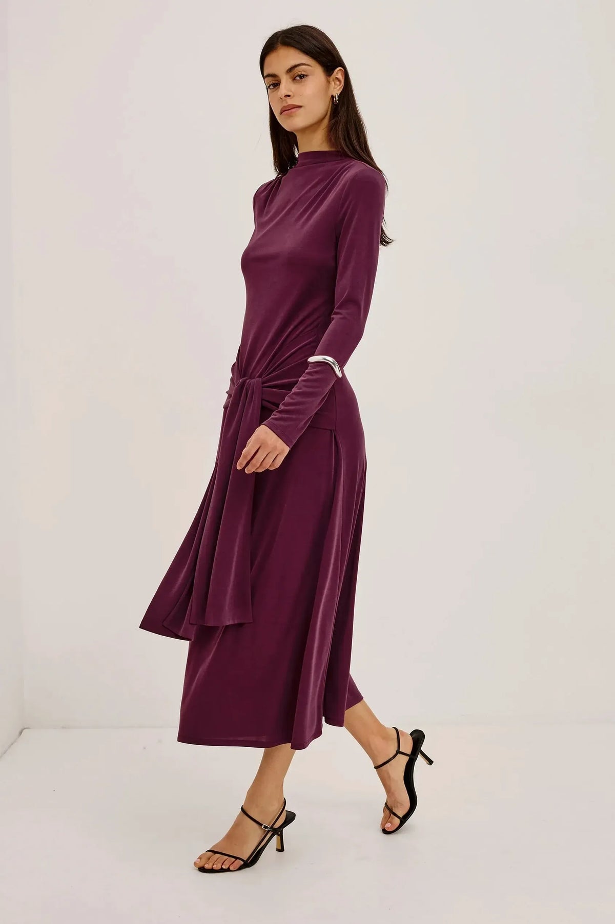 Rails Hollis Midi Dress - Wine-Hand In Pocket
