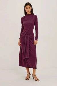 Rails Hollis Midi Dress - Wine-Hand In Pocket