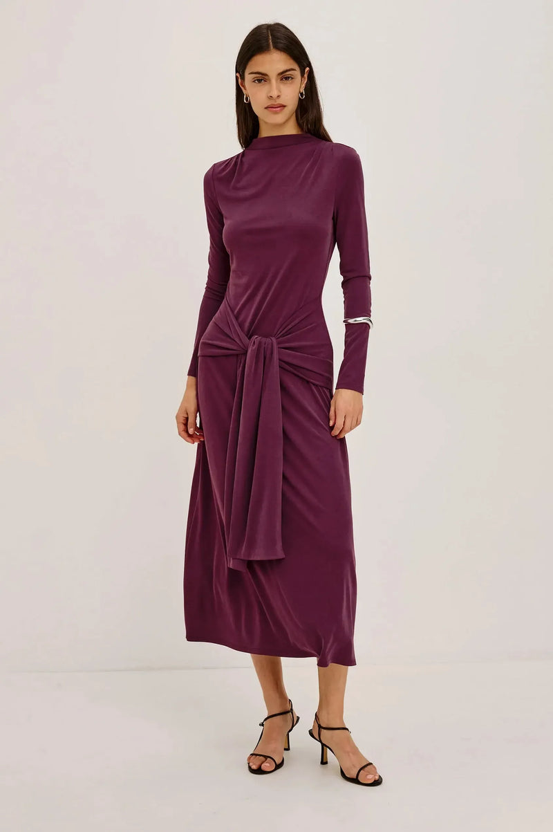 Rails Hollis Midi Dress - Wine-Hand In Pocket