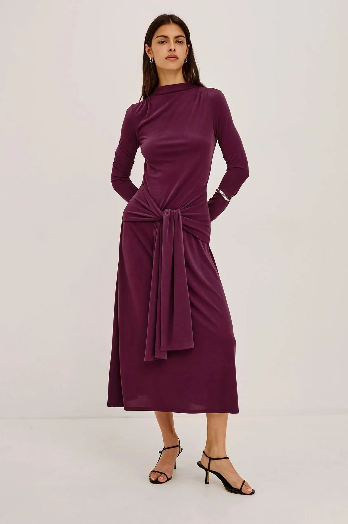 Rails Hollis Midi Dress - Wine-Hand In Pocket