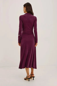 Rails Hollis Midi Dress - Wine-Hand In Pocket