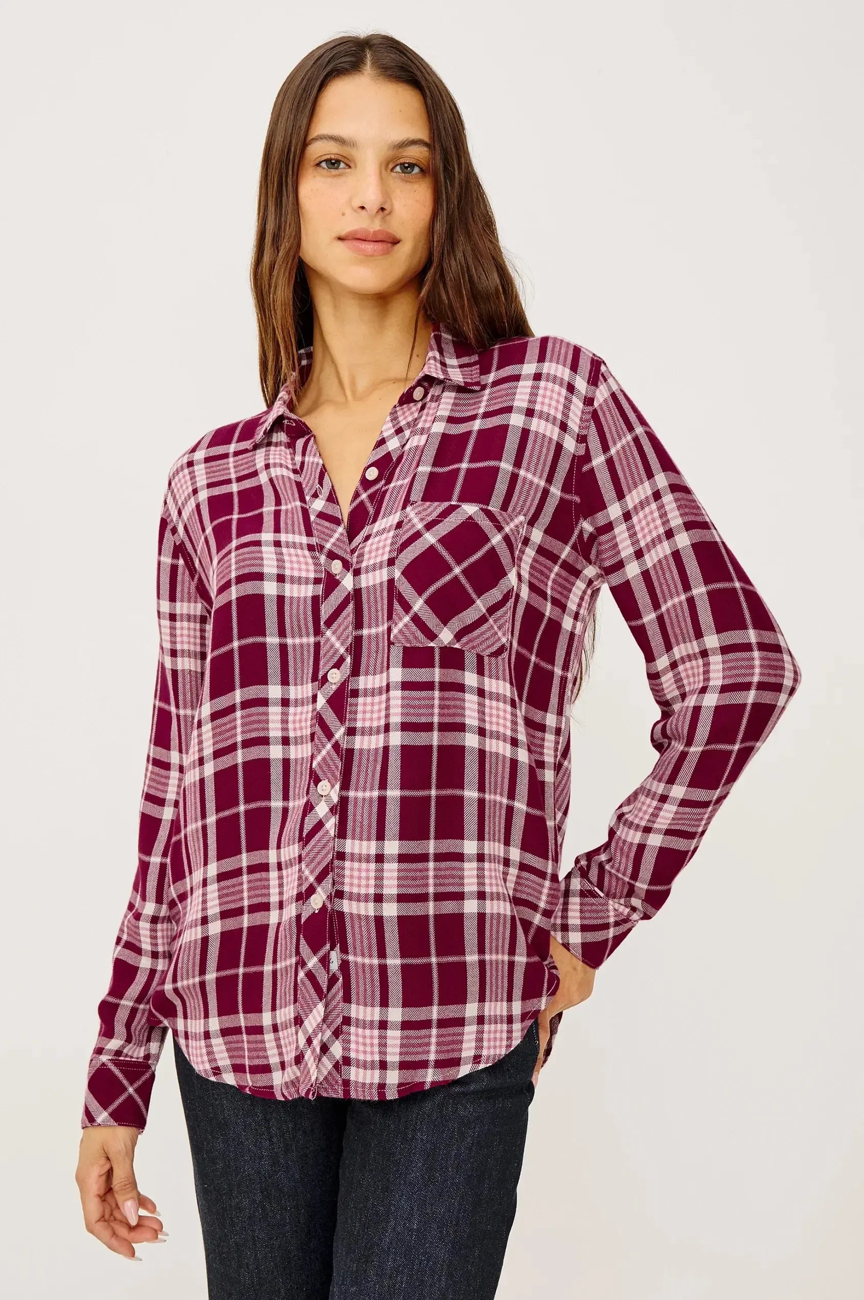 Rails Hunter Shirt - Winterberry-Hand In Pocket
