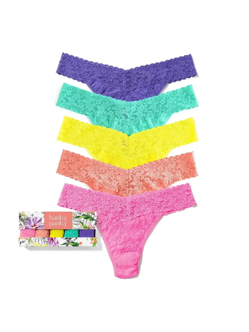 Hanky Panky 5 pack Original Rise Thongs-FNSA-Hand In Pocket